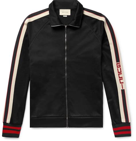 jersey jacket with gucci cherry|Gucci tech jersey track jacket.